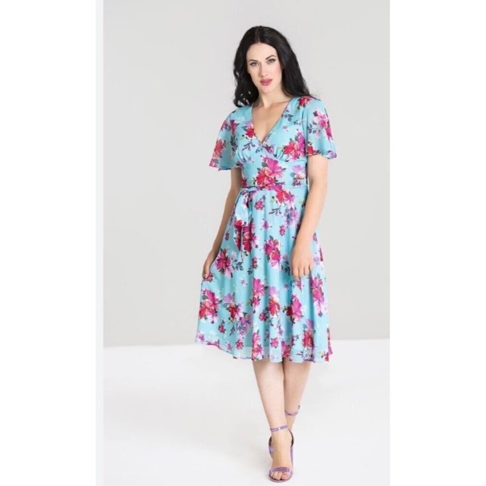 Hell Bunny Primavera Rockabilly Retro Swing Vintage inspired Tea Party women’s S